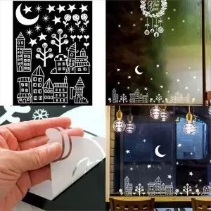 크리스마스 FC66PC37 장식 창문 스티커 벽 트리 별빛마을 데코