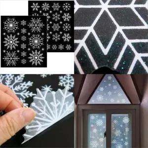 크리스마스 OO39SO01 장식 창문 스티커 벽 트리 눈꽃송이 데코
