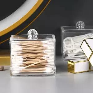 [에스에스_62]투명 아크릴 화장솜면봉케이스 정리함