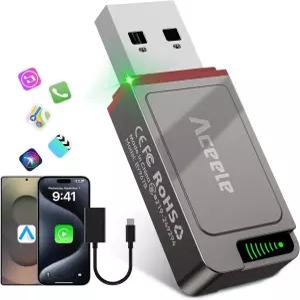 Aceele 2-in-1 무선 CarPlay Android Auto 어댑터 유선 카플레이를 무선으로 변환하는 2025년형 업그레이드