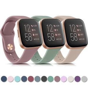 Fitbit Versa 4용 실리콘 시계 밴드 Lite/Sense/Sense2 corre용 스트랩 스포츠 손목