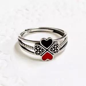 순은반지 하트여왕의 행운클로버 프리사이즈