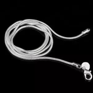 스네이크 얇은 체인 실버목걸이