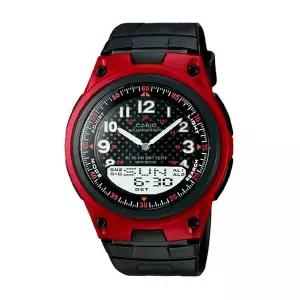 카시오 AW-80-4B 데이터뱅크 남성 아나디지 우레탄 손목 시계