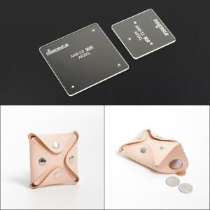 아크릴 가죽 템플릿 공예 패턴 세트  남여공용공용 모델  동전 가방 제작