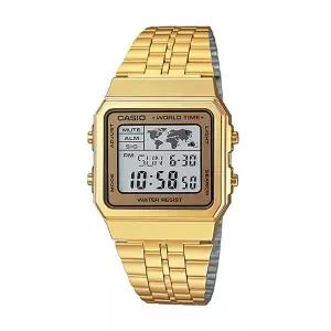 카시오 A500WGA-9D 빈티지 월드타임 골드 남성 전자 메탈 시계