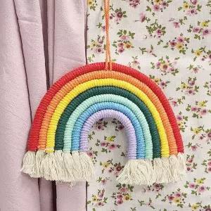 손뜨개 아치형 벽걸이 장식 아동방 침실 인테리어 감성 데코 소품 프린지 태슬