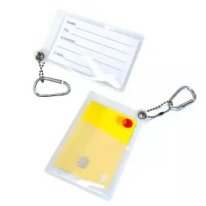 PVC 양면 교통카드 출입증 카드 케이스 고리포함