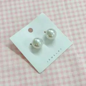 빅 진주 은침 혼주 한복 웨딩 데일리 귀걸이 14mm