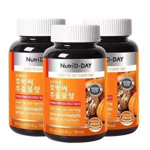 뉴트리디데이 프리미엄 호박씨추출물정 600mg×60정 3개 소변냄새