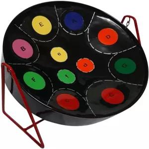 미니어처 스틸팬(스틸 드럼) 지름 12 11노트 트리니다드 토바고의 음악이 담긴 교재 - 레인보우