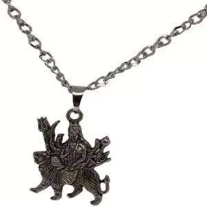 제네릭 하리 다르판 남녀용 체인 목걸이와 함께 타이거 펜던트 로켓에 앉아 축복을 주는 마트 여신 두르가