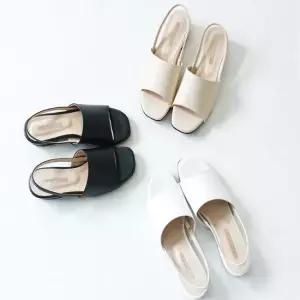 인기상품 국내제작 201 로우힐 토오픈 슬링백 샌들 [W3AD41F_260310]