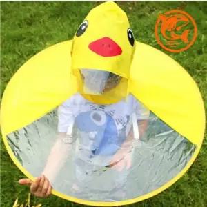 귀여운 아기 방수형 비닐 우산 어린이 우비 디자인 유아용 비 오는 날 아이템