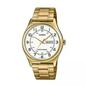 카시오 MTP-V006G-7B 남성 라운드 아날로그 메탈 손목 시계