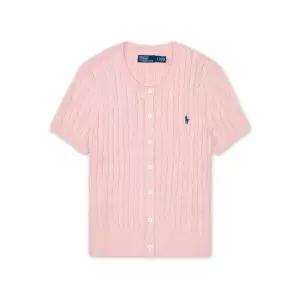 [폴로]랄프로렌 케이블 니트 코튼 숏 슬리브 카디건 라이트 137743886