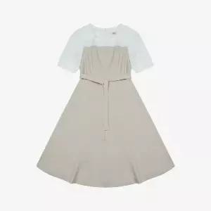 [베스띠벨리]셔츠 레이어드 반팔 원피스 ( BKOAE25360 )