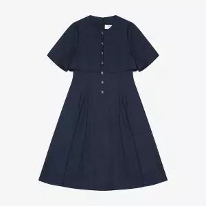 [베스띠벨리]케이프 버튼 디테일 원피스 ( BKOAE2538 )