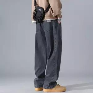 남성 봄 간절기 데님 스판 세미와이드 슬랙스 밴딩 팬츠 청바지 남친룩