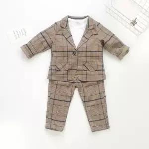 팜므 유아정장 아동 유아 럭셔리 돌아기 브라운 2종정장 세트설날