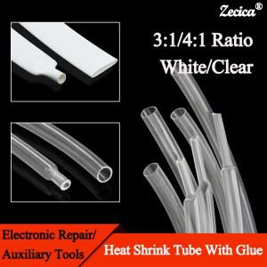 3:14:1 비율 이중벽 투명흰색 열수축 튜브 포함 1.6mm - 52mm 라이너 폴리올레핀 케이블 보호 슬리브