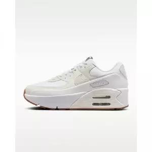나이키 에어맥스 90 LV8 여성 신발 - 화이트/소프트 펄/플래티넘 틴트/세일 - FD4328-111