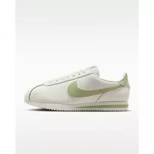 나이키 코르테즈 레더 여성 신발 - 세일/올리브 아우라 - DN1791-117