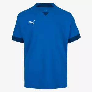 푸마 시원한 파란색 브이넥 반팔티 아웃도어티 편한작업복 등산복상의 기본티셔츠 스포츠웨어 깔끔한