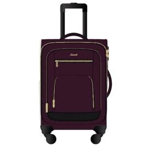 러기지 22x14x9 항공사, 의류 가방 및 스피너 휠 장착 승인, TSA 잠금 장치가 장착된 22인치 대형 롤링 캐리어, 여성 여행용 49L 경량 언더시트 캐리온