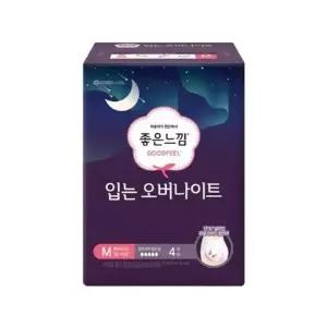 좋은느낌 입는오버나이트 팬티형생리대 중형 4P