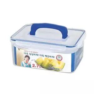 [콩심팥심]쿨맥시 밀폐용기 냉장고 32호 사각 2.7L 정리 반찬통 스텐소분용기