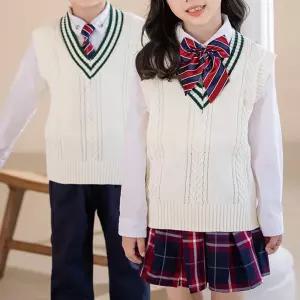 아이보리 니트조끼 교복세트 유치원 어린이집 합창단.