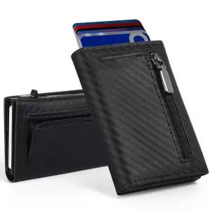 Aibirui Slim Wallet for Men,Trifold Wallets for Men Holds 10 Cards,10 Bills,ID Window | Ridge wallet