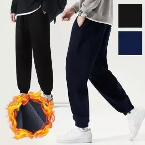 남성 방한 바지 밴딩 츄리닝 겨울 기모 조거팬츠 겨울 기모 팬츠