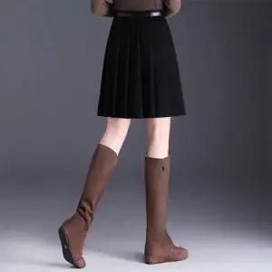 여성 치마 겨울 데일룩 A라인 플리츠 슬림핏 볼륨 DAOL4