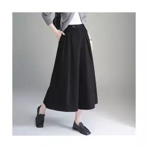 여사친 치마 블랙 롱 추동 캐주얼 데일룩 A라인 플리츠 슬림핏 DAOL4