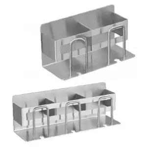 2인용 3인용 욕실수납 스텐칫솔걸이 치약 면도기걸이