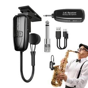 휴대용 색소폰 마이크 무선 C 유선 클립형 공연 거리 오디오 ST4 ACE