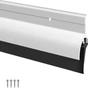 비가 내리는 0.5625 W x 2 H 36 L 슬리버 외부 도어 가드 바닥 날씨 제거 비닐 인서트가 있는 밀 마감