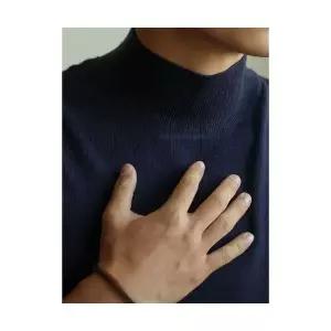 남성 데일리 니트 터틀넥 래글런 반폴라 가을 겨울 빈티지 스웨터 다올4