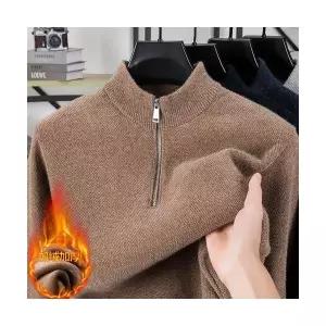 남성용 모직 니트 동계 터틀넥 카디건 붐 반폴라 도톰한 스웨터 데일리 기모 집업 일체형 쉐니어 다올4