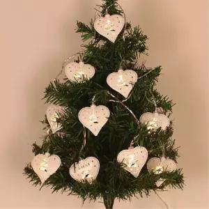 비타리토 LED USB 하트 X-MAS 10구 가랜드 전구가렌드 USB조명 크리스마스 장식 감성 캠핑 트리 줄조명 가