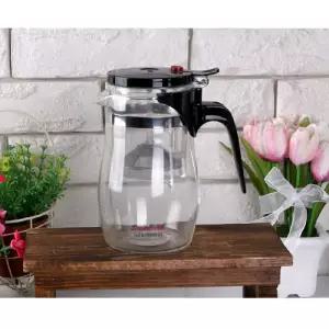 홈아트 표일배 800B 버튼 여과기 티포트 700ml가정용 차포트 형포트 선물용 고급 투명