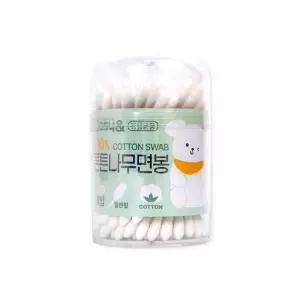 튼튼나무면봉 100P 원통면봉 멸균 유아 고급면봉 원형 아기 화장