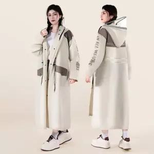 오버핏 후드 롱 레인코트우비점퍼 레인옷 우의 배달 캠핑 다회용비