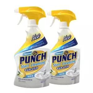 무궁화 펀치 욕실 세정제 스프레이 레몬향 800ml 2개배수구청소 곰팡이얼룩제거 벽제거 화장실 제거제 실리