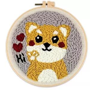 자수콕콕 강아지 패키지 세트 DIY 키트 프랑스