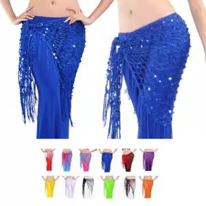 키밍 밸리 힙스카프 댄스복 랩스커트 연습 공연폴의상 라인 장식 댄스 성인 연출 무대 무용 줌바 램스커트