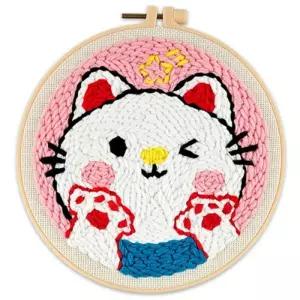 자수콕콕 - 고양이실 패키지 취미 만들기