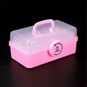 다기능정리박스 VTA636N6 수납박스 정리용품 핑크수납함 레이어구조